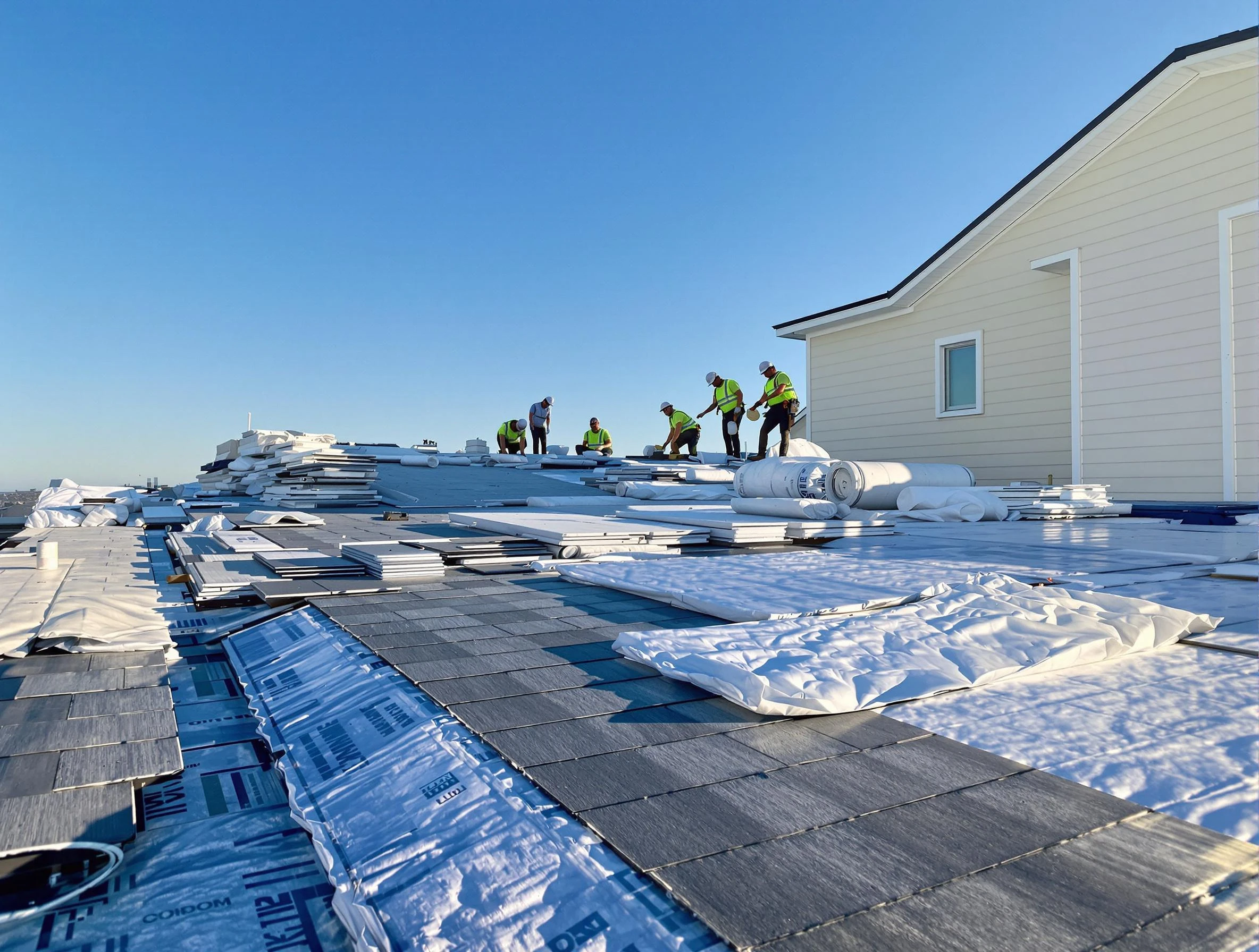 Finished roof installation project by Westlake Roofing Company in Westlake, OH